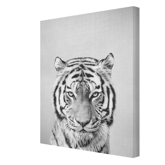 Obrazy na płótnie kot Tiger Tiago Black And White