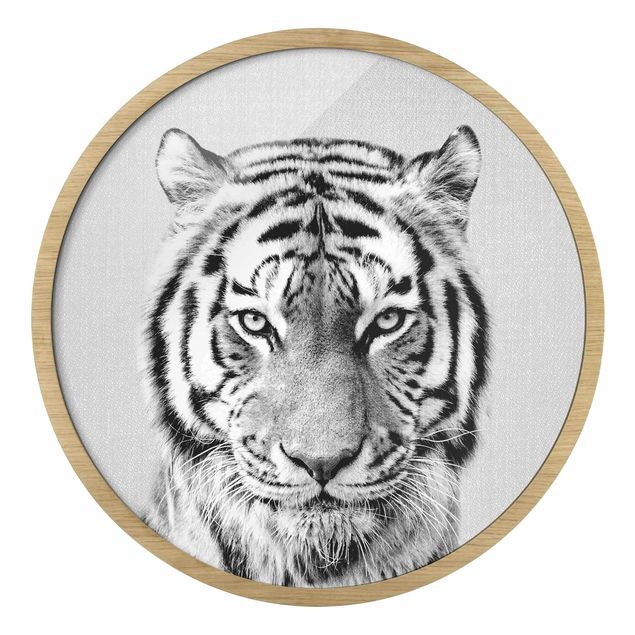 Obrazy tygrys Tygrys Tiago czarno-biały