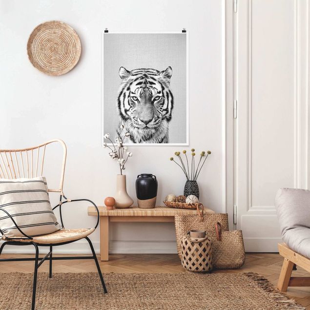 Nowoczesne obrazy Tiger Tiago Black And White
