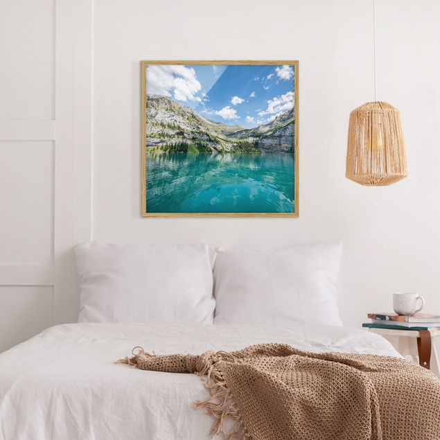 Obrazy w ramie do korytarzu Jezioro Dreamy Mountain