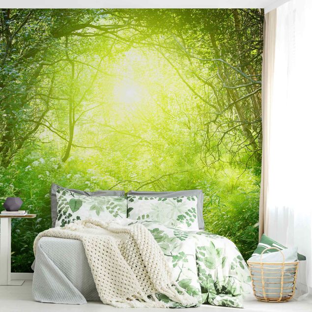 Tapeta zielona Magiczny las marzeń