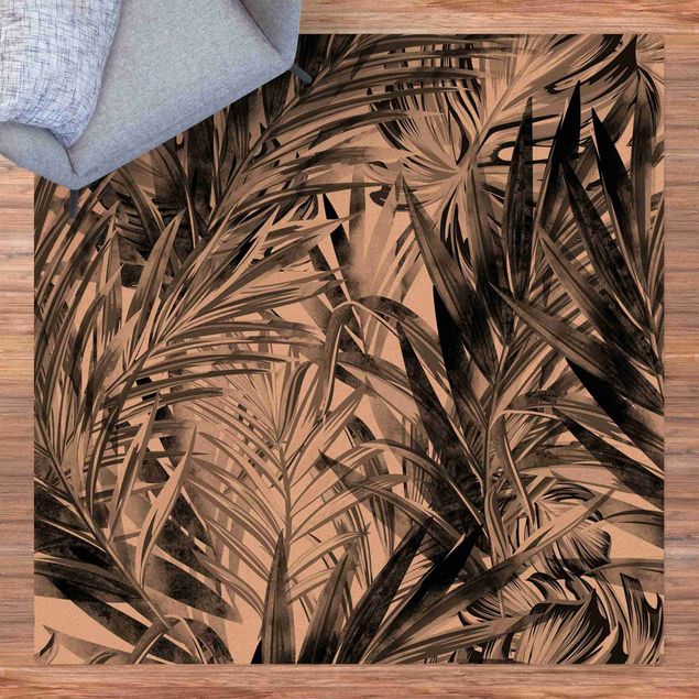 dywany nowoczesne Tropikalny Underwood Czarny