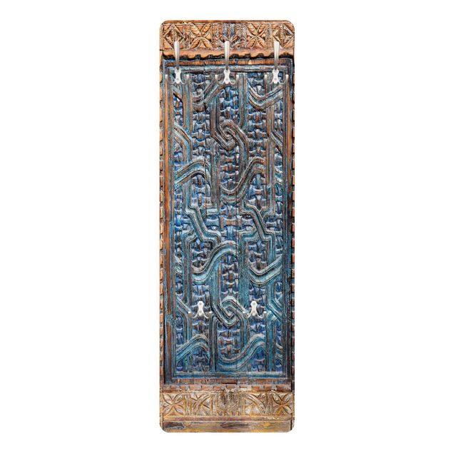 Wieszak ścienny - Drzwi z rzeźbami marokańskimi