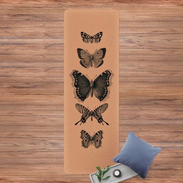 Mata do Jogi - Motyle z atramentu na beżowym tle