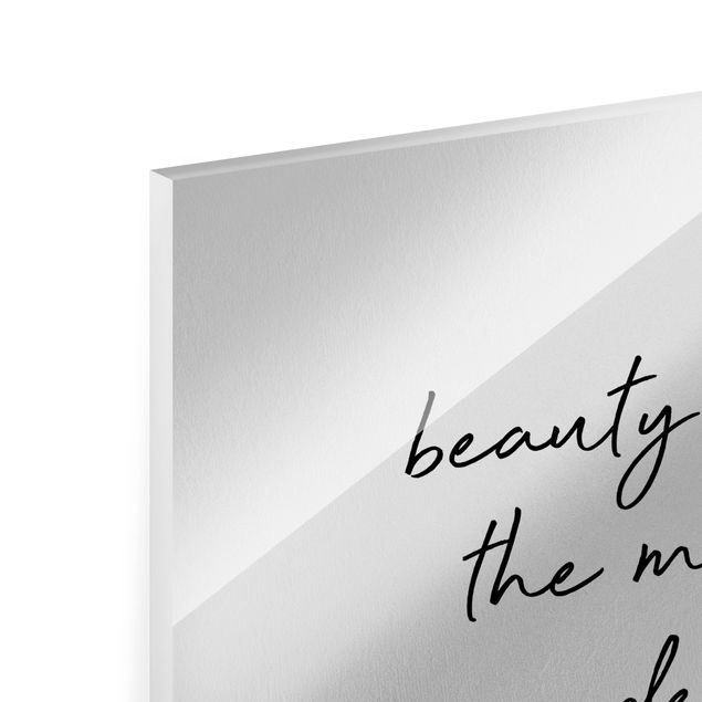 Czarno białe obrazki Typografia Piękno zaczyna się od cytatu