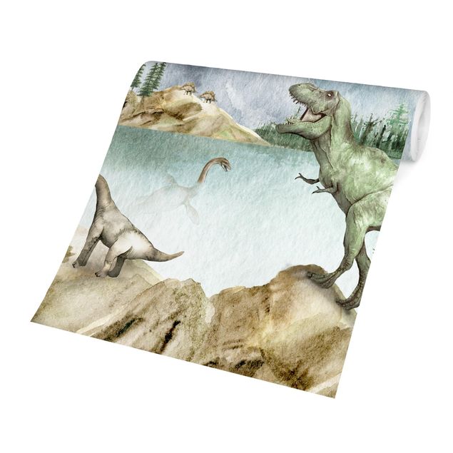 Tapety na ściany Prehistoryczna oaza dinozaurów