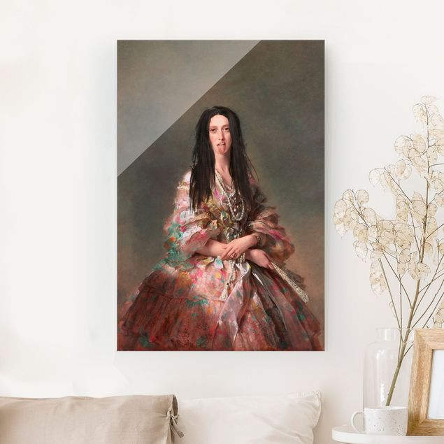 Obrazy na szkle portret Szalona księżniczka