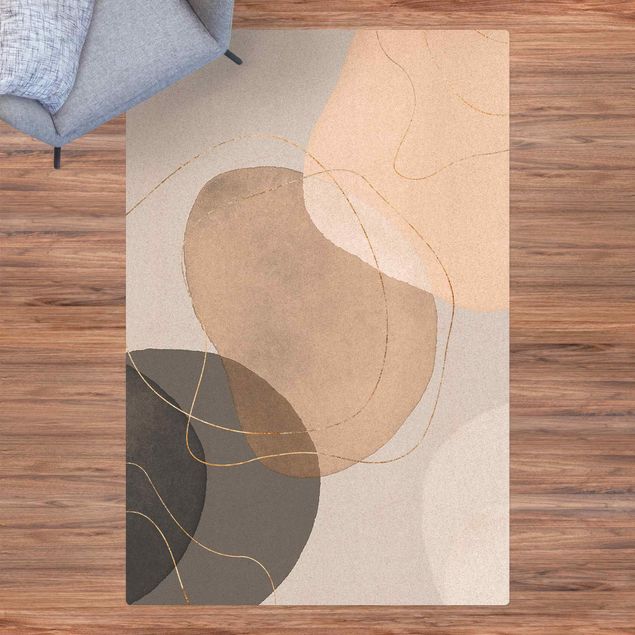 nowoczesny dywan Playful Impressions w kolorze beżowym