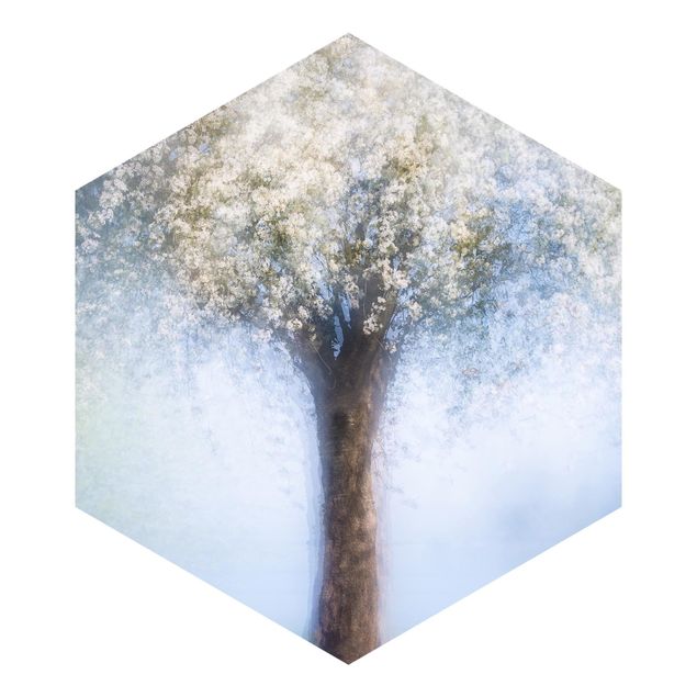 Sześciokątna tapeta samoprzylepna - Drzewo marzeń