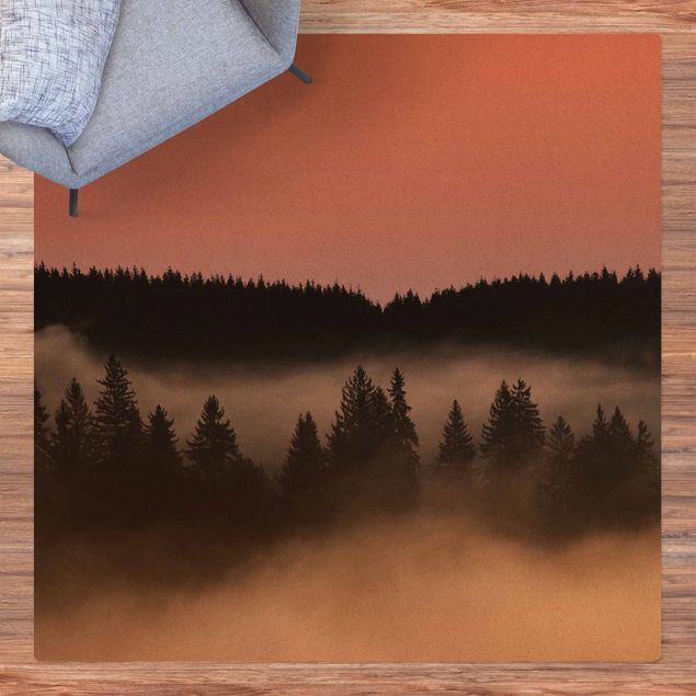 dywany nowoczesne Śliczna mgiełka leśna