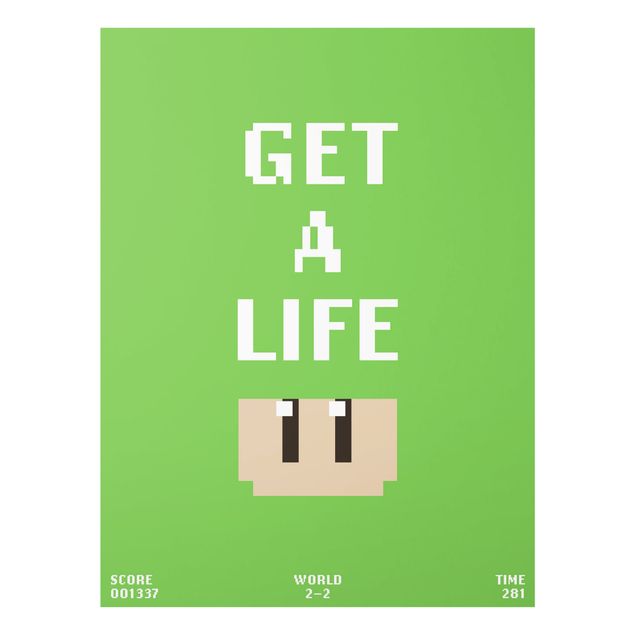 Obrazy powiedzenia Video Game Text Get A Life In Green