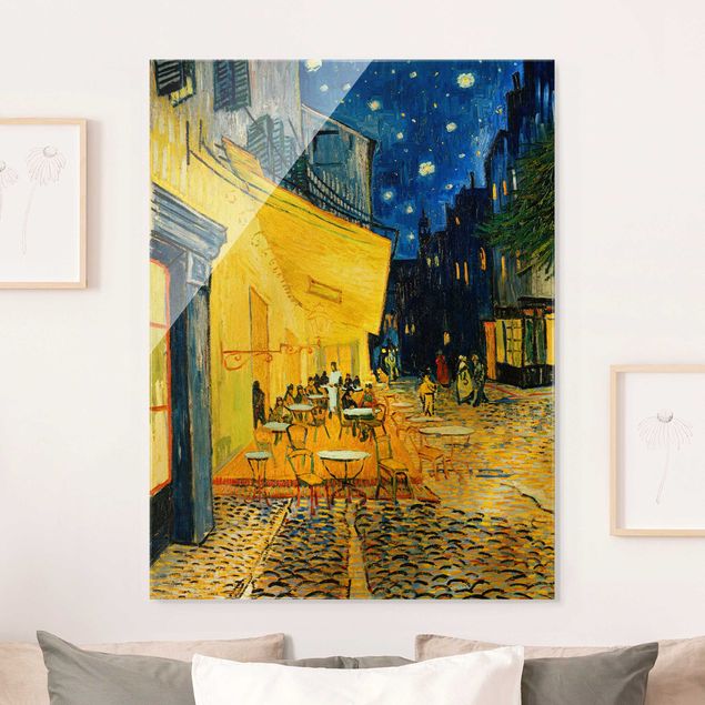 Obrazy na szkle architektura i horyzont Vincent van Gogh - Taras kawiarni w Arles
