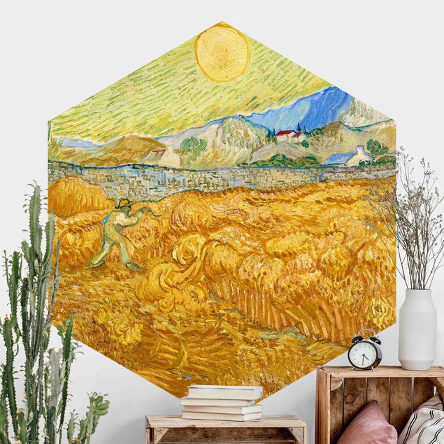 Dekoracja do kuchni Vincent van Gogh - Pole kukurydzy z żniwiarzem