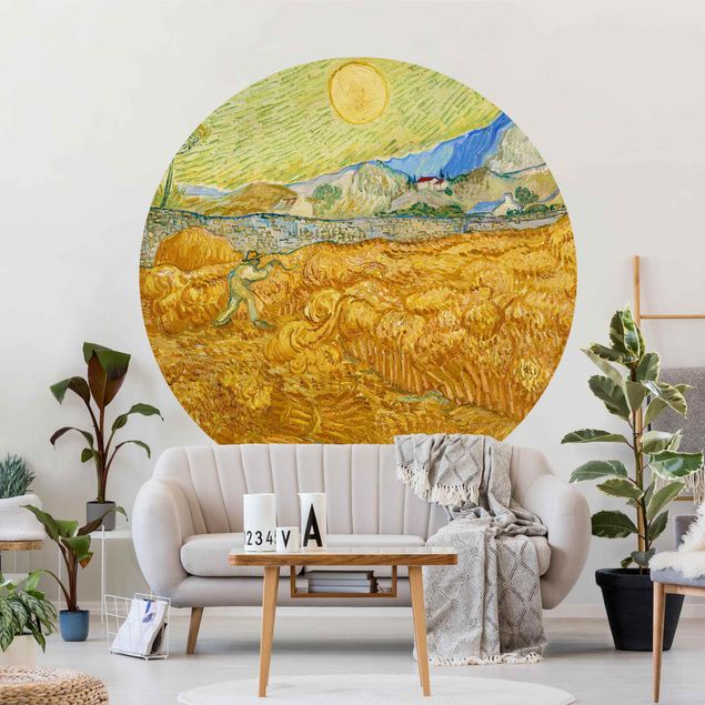 Obrazy impresjonistyczne Vincent van Gogh - Pole kukurydzy z żniwiarzem
