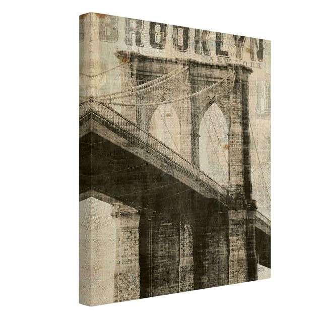 Obrazy Nowy Jork Vintage NY Brooklyn Bridge