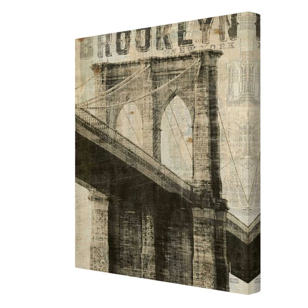 Obrazy na płótnie Nowy Jork Vintage NY Brooklyn Bridge