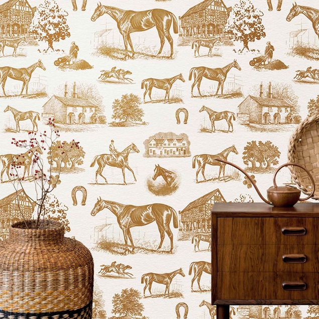 Dekoracja do kuchni Vintage Horse Pattern Brown