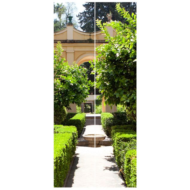 Tapety na drzwi Ścieżka ogrodowa w Alhambrze