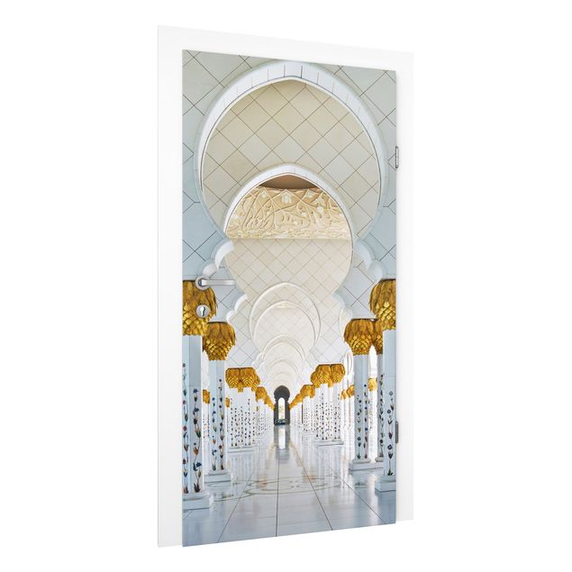 Biała tapeta Meczet w Abu Dhabi