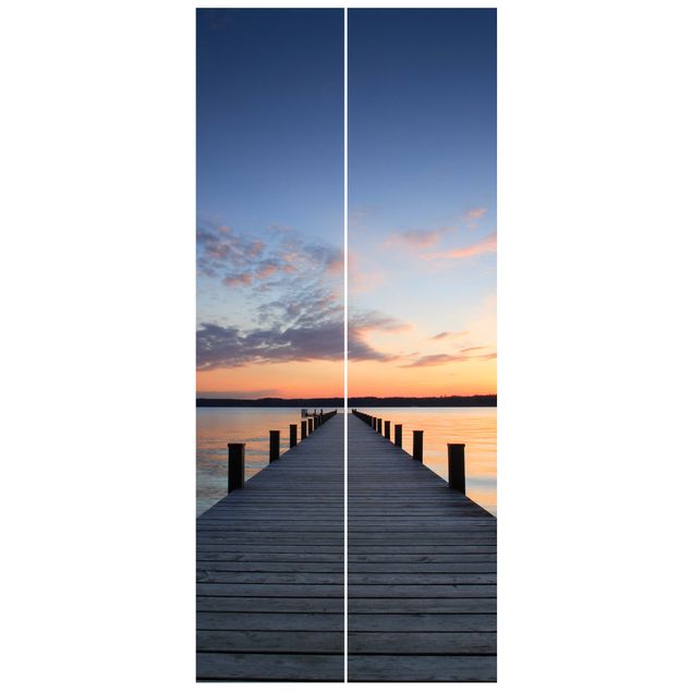 Fototapeta pomost nad jeziorem Miejsce odpoczynku