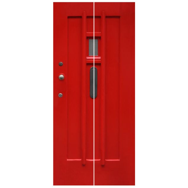 Tapety na drzwi Czerwone drzwi z Amsterdamu