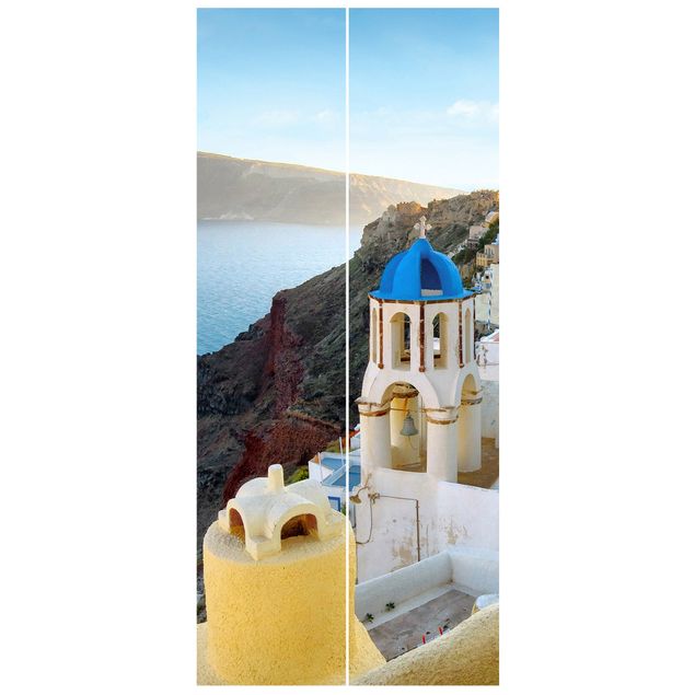 Fototapeta na drzwi Santorini