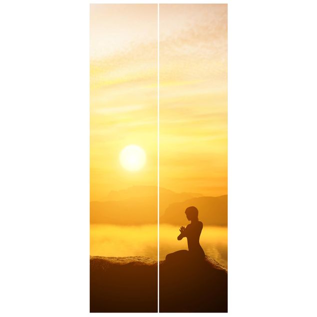Fototapety zachód słońca Medytacja jogi