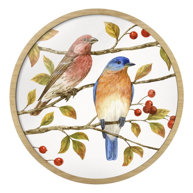 Nowoczesne obrazy do salonu Birds And Berries - Bluebird