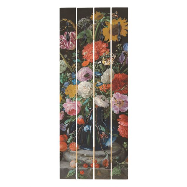 Wieszak ścienny - Jan Davidsz de Heem - Szklany wazon z kwiatami
