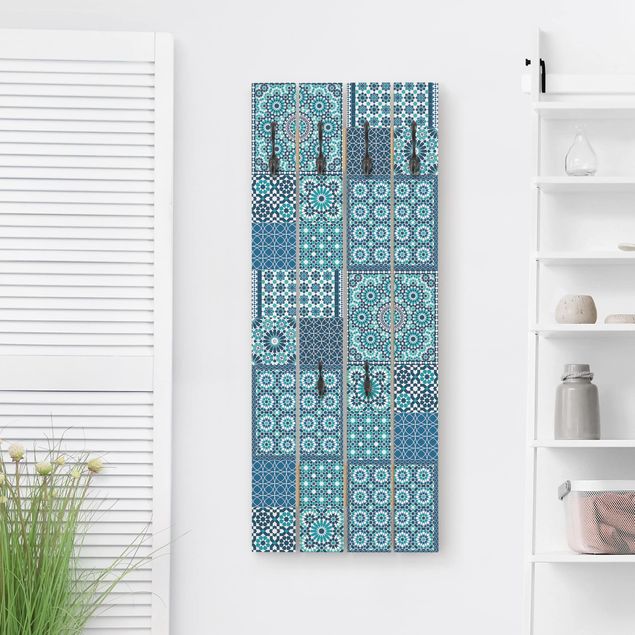 Garderoba Marokańskie płytki mozaikowe turkusowo-niebieskie
