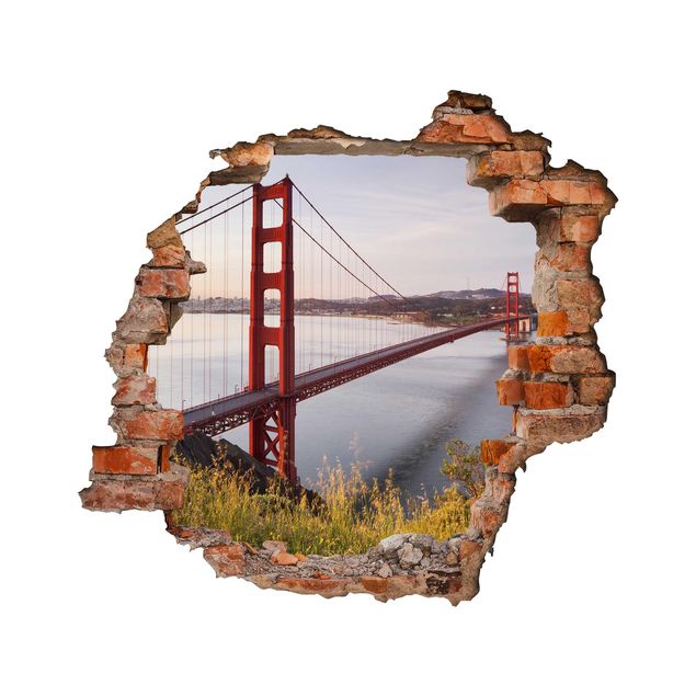Naklejka na ścianę 3d Most Złotoen Gate w San Francisco