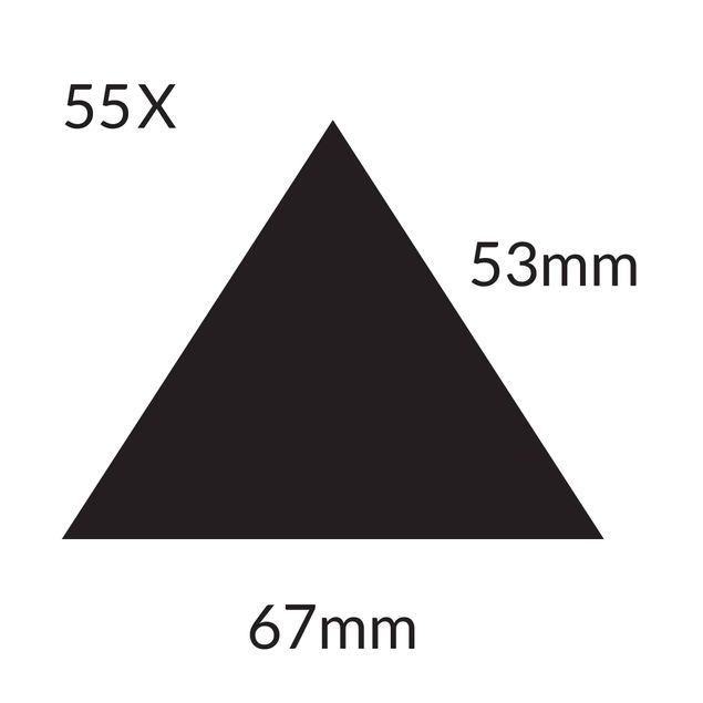 Dekoracja do kuchni Trójkąt - 55x trójkątów