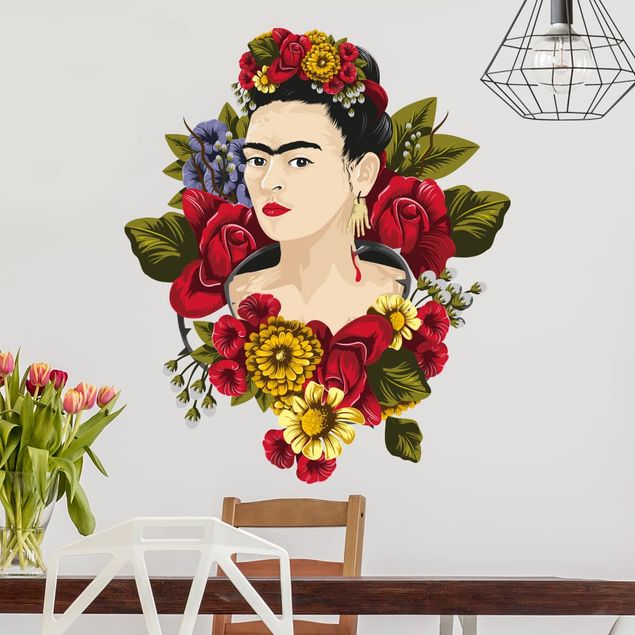 Naklejki na ścianę rośliny Frida Kahlo - Róże