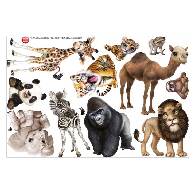 Naklejki na ścianę lew Animal Club International - Zwierzęta w Afryce