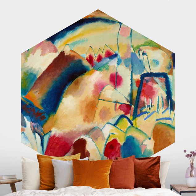 Ekspresjonizm obrazy Wassily Kandinsky - Pejzaż z kościołem