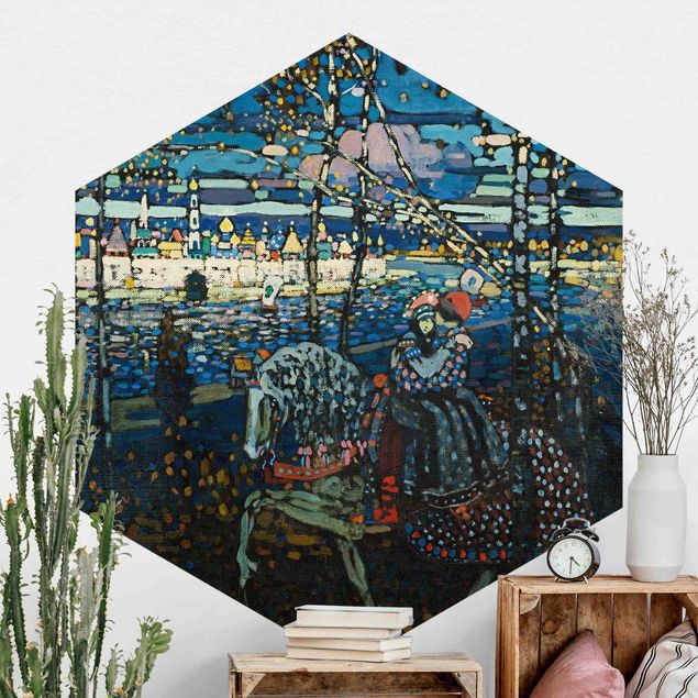 Ekspresjonizm obrazy Wassily Kandinsky - Para jeżdżąca konno