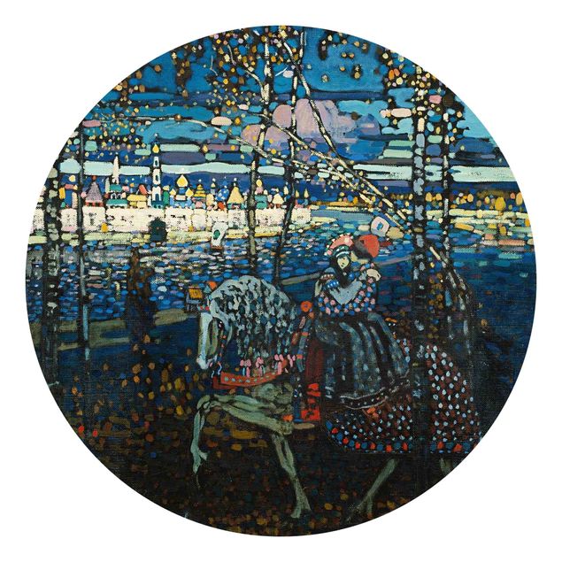 Niebieskie tapety Wassily Kandinsky - Para jeżdżąca konno