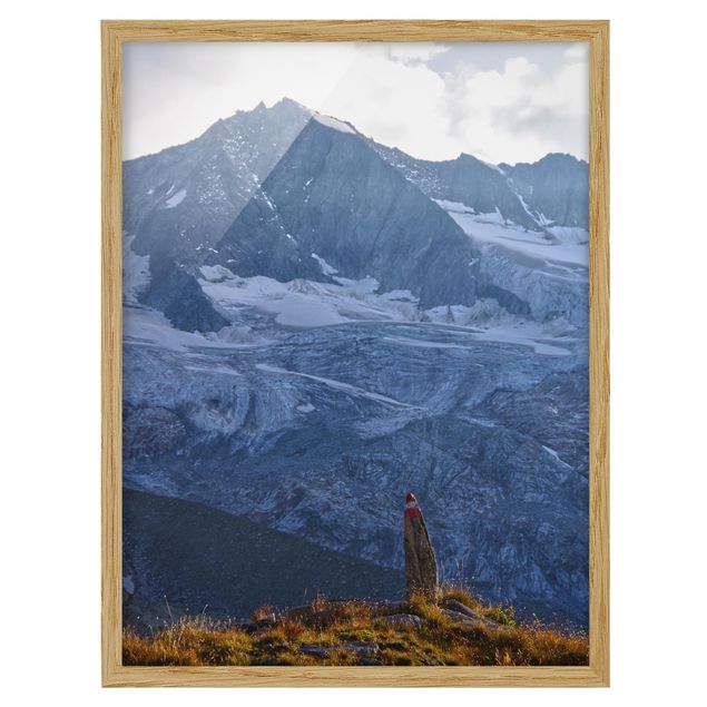 Obrazy w ramie do łazienki Waymarking w Alpach