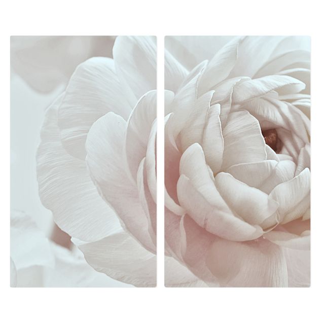 Pokrywa kuchenki - Biały kwiat w morzu kwiatów