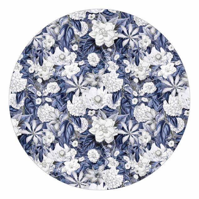 Andrea Haase obrazy  Białe kwiaty na tle błękitu