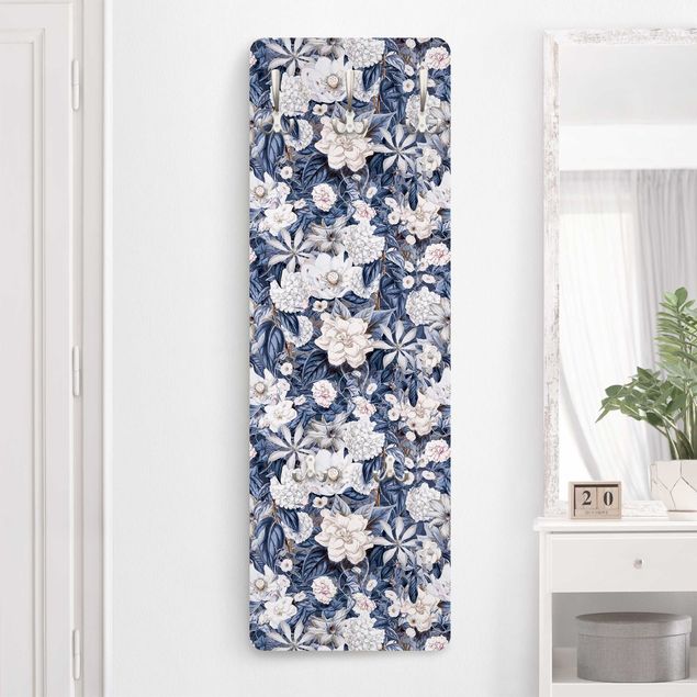 Andrea Haase obrazy  Białe kwiaty na tle błękitu