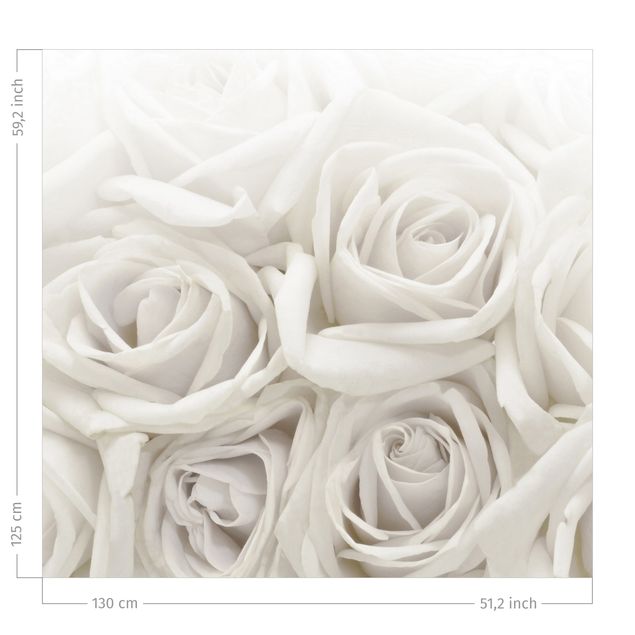 tanie zasłony na wymiar Białe róże
