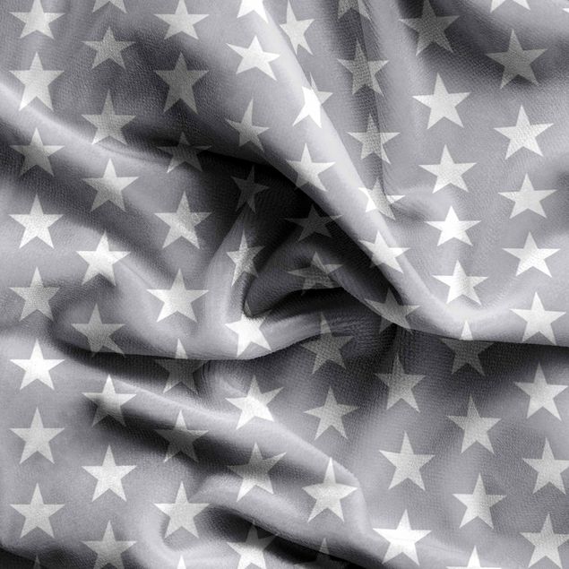 Domowe tekstylia White Stars On Gray Background