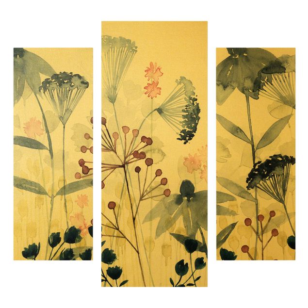 Obrazy drukowane na płótnie Akwarela "Dzikie kwiaty" I
