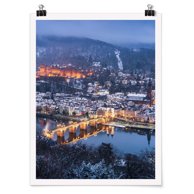 Obrazy z górami Zima w Heidelbergu