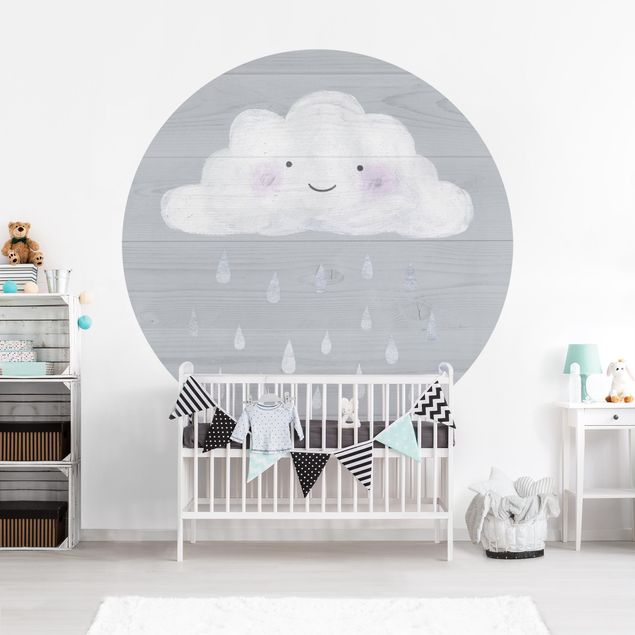 Pokój niemowlęcy i dziecięcy  Chmura z kroplami srebrnego deszczu