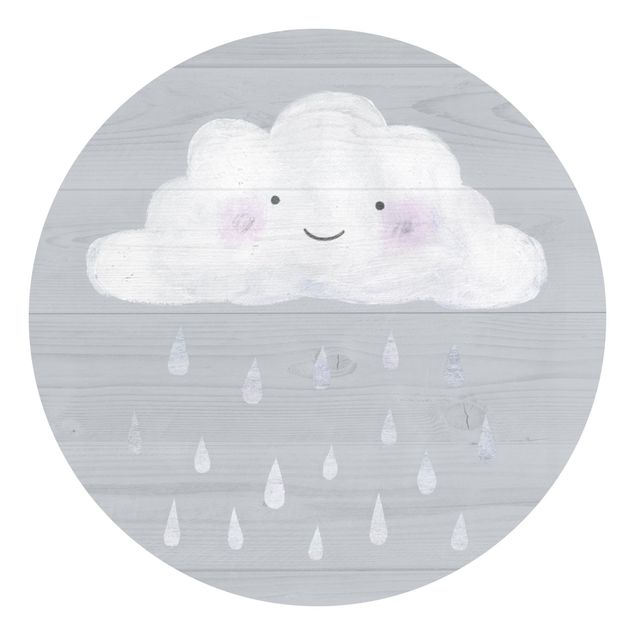 Modne fototapety Chmura z kroplami srebrnego deszczu