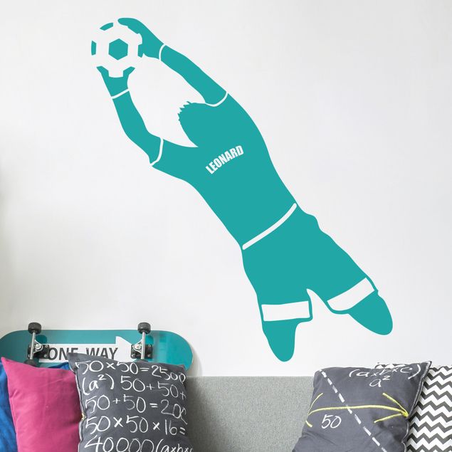 Naklejka na ścianę piłka nożna Tekst życzenia - Goalkeeper