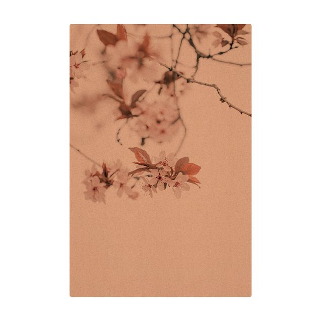 Mata korkowa - Czułe kwiaty wiśni na gałęzi