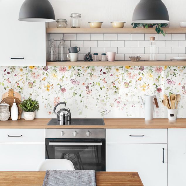Panel ścienny do kuchni - Delicate Flower Arrangement